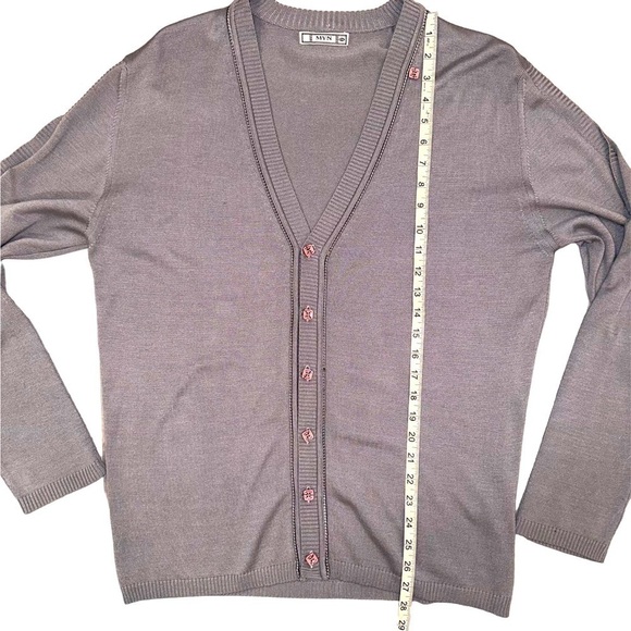 ‼️CLEARANCE ‼️ LAST CHANCE‼️ MYN Grey Cardigan size Men’s 2XL - Picture 7 of 17